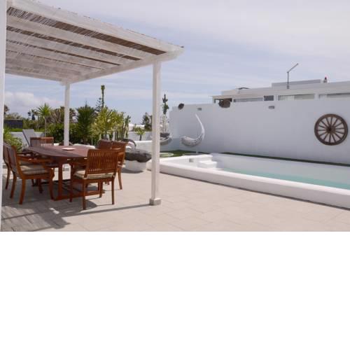 2 Bedroom Villa with private pool and sea view in the nudist resort Charco del Palo