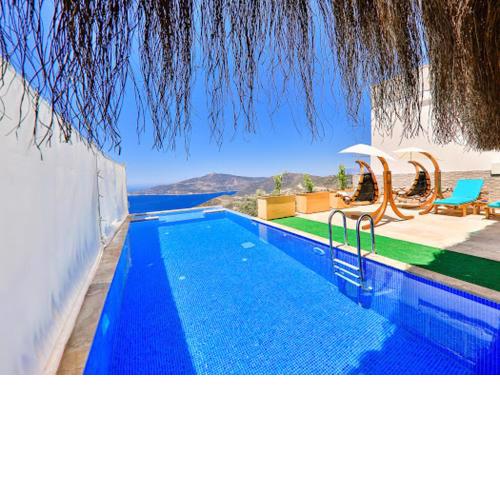 2 bedrooms villa with sea view private pool and jacuzzi at Kas