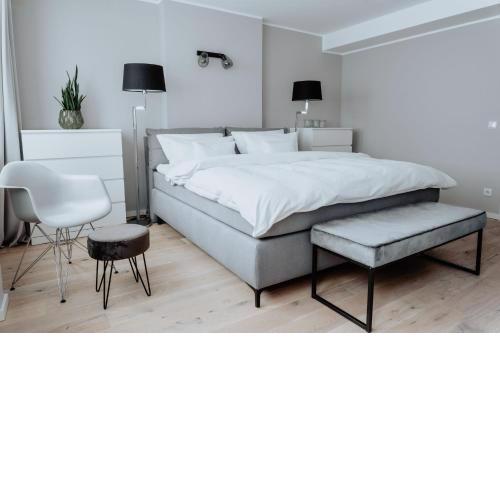 2-Zimmer City Apartment 57m² mit King Size Bett und Küche