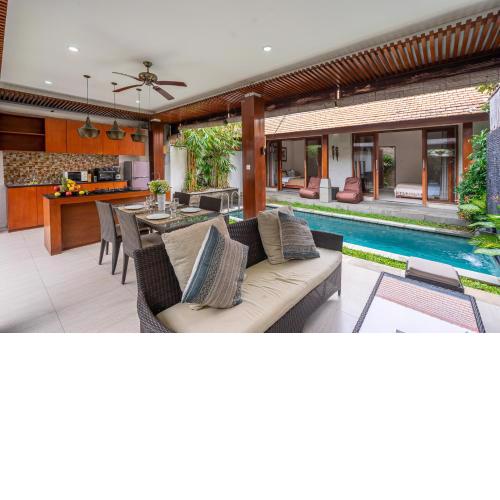 2BR tropical villa with pool