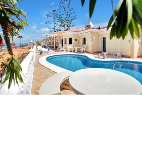 3 bedrooms villa with sea view private pool and enclosed garden at Santiago del Teide 2 km away from the beach