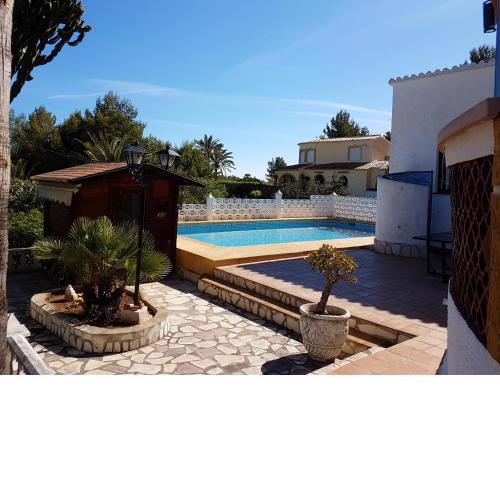 3 bedrooms villa with sea view private pool and furnished terrace at Denia 3 km away from the beach