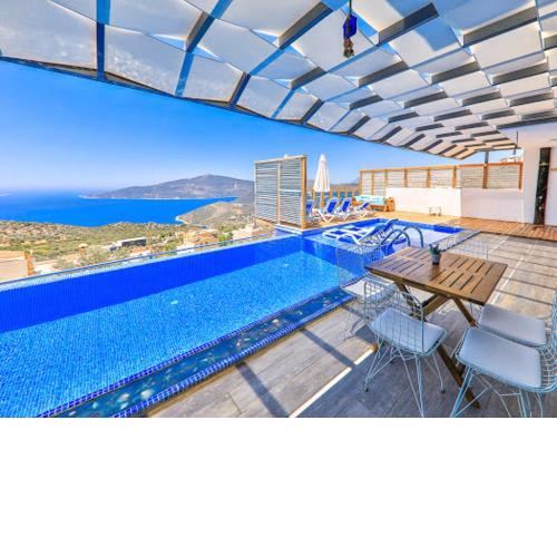 3 bedrooms villa with sea view private pool and jacuzzi at Kas 3 km away from the beach