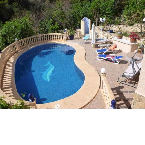 4 bedrooms villa with sea view private pool and enclosed garden at Calpe 2 km away from the beach