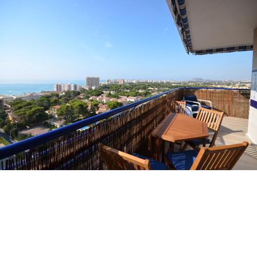 Aloe II ref 244 ap 4 pers, planta 10, 2 dormitorios, 2 banos, aire acondicionado, piscina, wifi, 50m de la playa