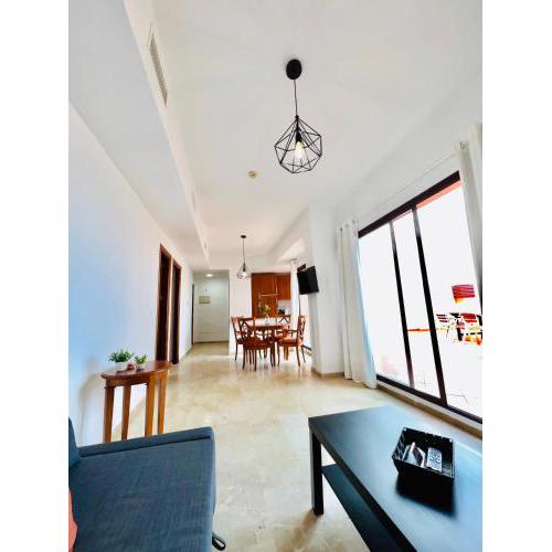 Apartamento con piscina en plena playa