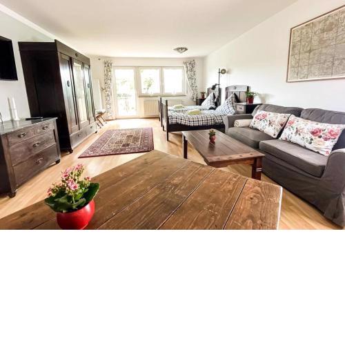 Apartment am Auensee mit großer Terrasse, Grill und Privat-Parkplatz