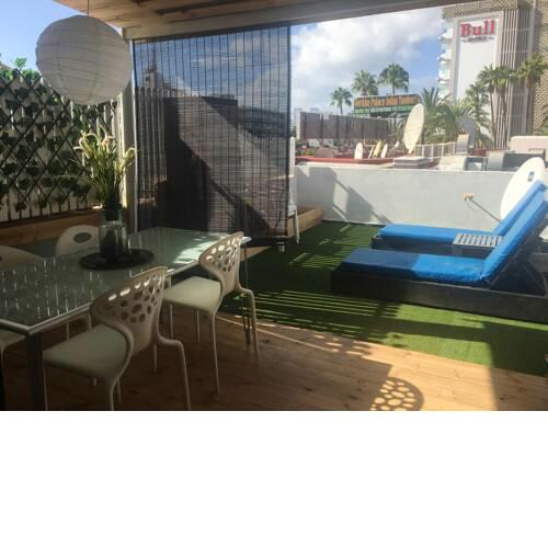 Apartment with one bedroom in Maspalomas with shared pool and furnished terrace 100 m from the beach