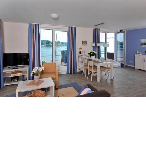 Apartmenthaus Hafenspitze  Ap. 40, Blickrichtung  Binnenhafen Nord-West/Offenes Meer/Innenstadt - [#14824]