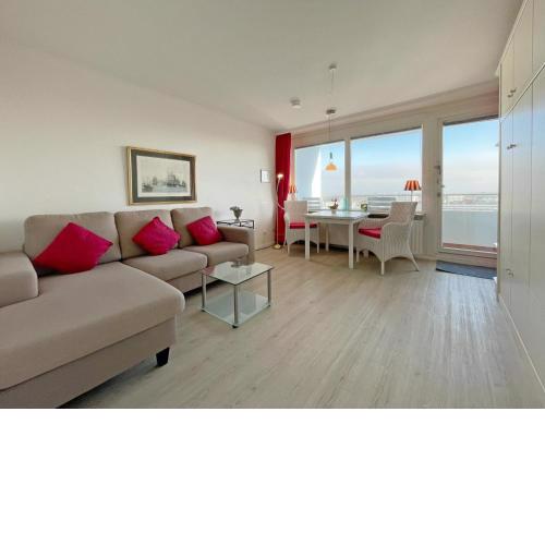 Appartement direkt am Strand 2 mit Balkon Cityblick