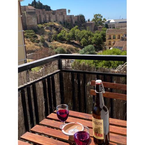 Apt. Balcon Alcazaba, soleado en Centro Histórico