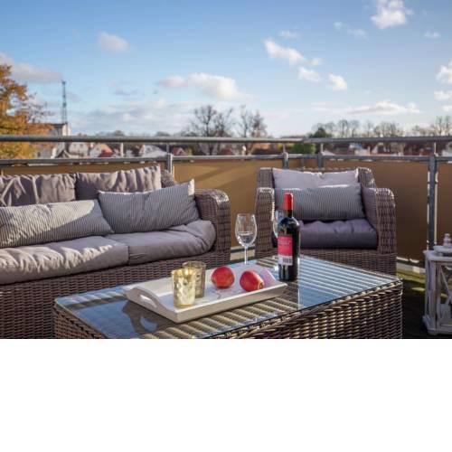 Luxury apartment in Mecklenburg with furnished terrace