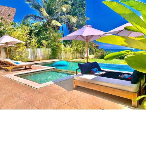 Bali Serenity Villa Beachfront Rice field view