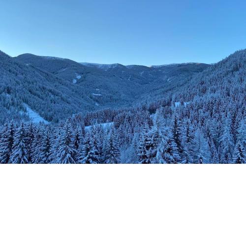 Bergblick Ruhe und Aussicht auf 1100m
