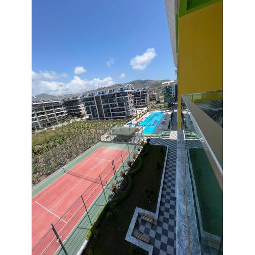 BRAND NEW 1+1, 70 M SEA, LUXURY COMPLEX, LARGE POOL, TENIS, GARAGE, GYM