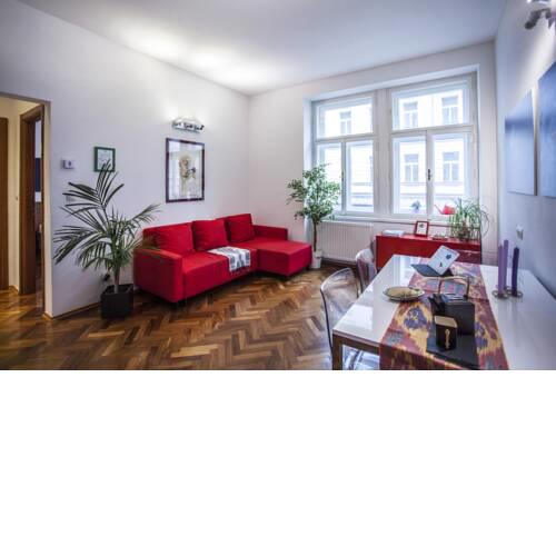 Bright flat 10' from Wenceslas Sq.