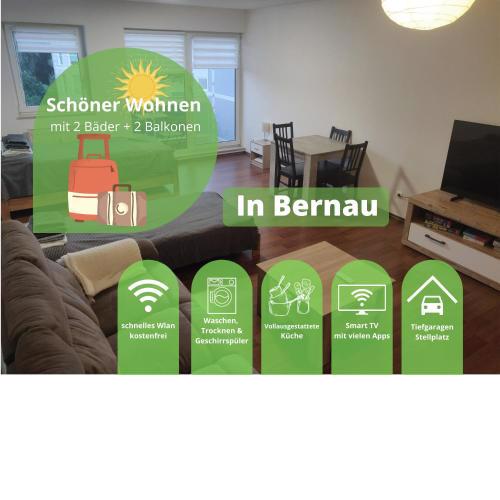 Bright Maisonette Apt, 2 Baths, 2 Balcony, 200mbit, Dishwasher, Washdryer, Full Kitchen
