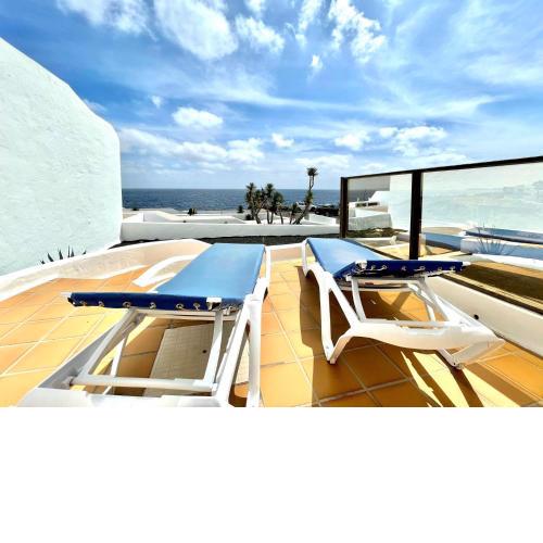 Bungalow con bonita vistas al Mar, FreeWiFi, terraza, playa cerca