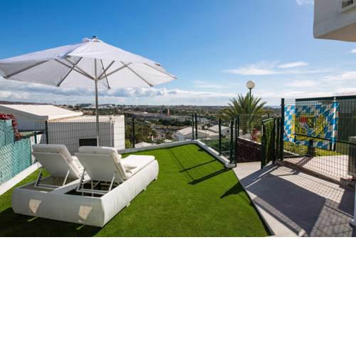bungalow con gran terraza con vistas