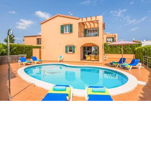 Cala Galdana Villa Sleeps 6 with Pool Air Con and WiFi