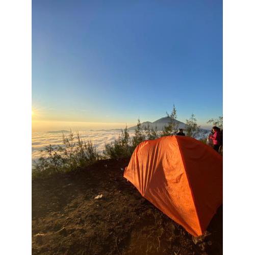 Camping At the top of Mount Batur