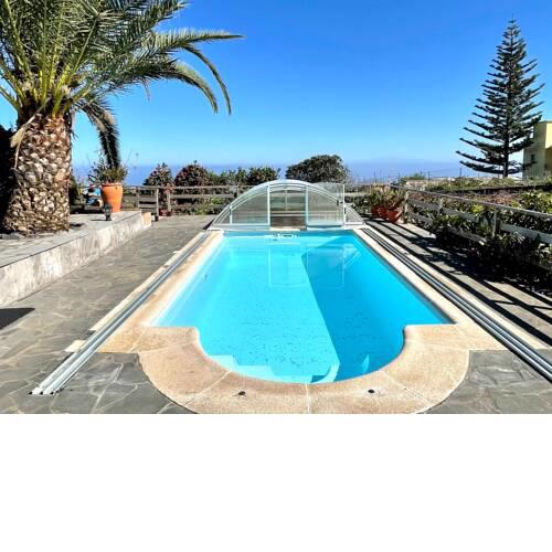 Casa rural con estupenda vistas a Oceano desde Piscina, en La Palma