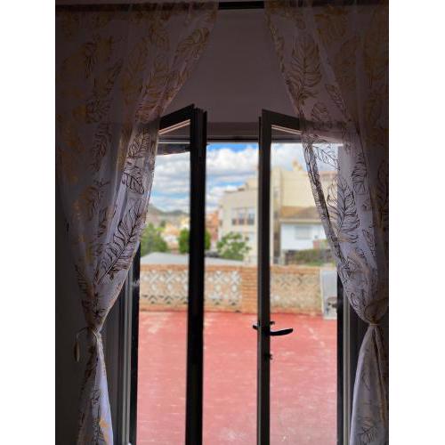 Casita La Rosa de la Huerta con chimenea interior
