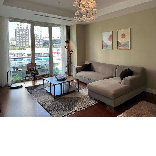 Central Located 1 BR Apartment with Pool view in Residence, Maslak Sariyer