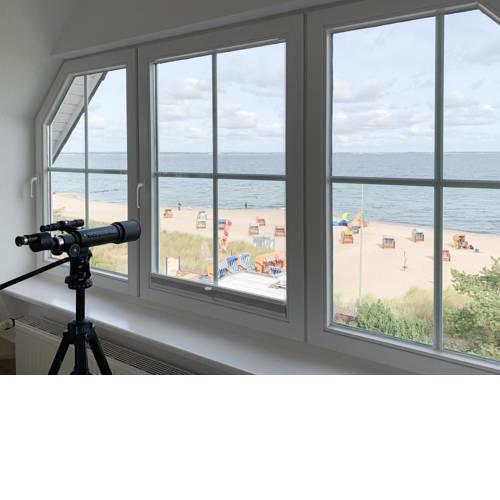 Charmante Ferienwohnung in schцner Bдdervilla mit traumhaftem Meerblick direkt am Strand