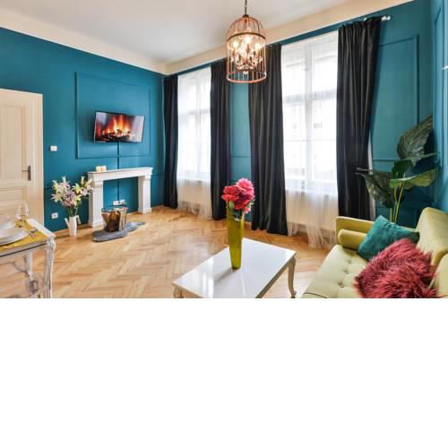 Colorful Wenceslas square apartment