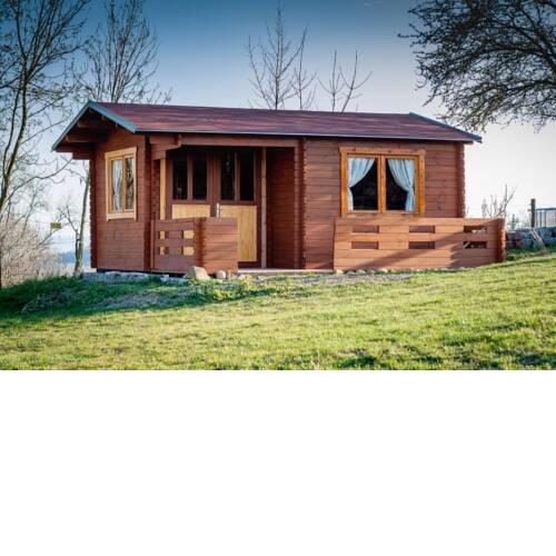 Cozy wood hut on the farm