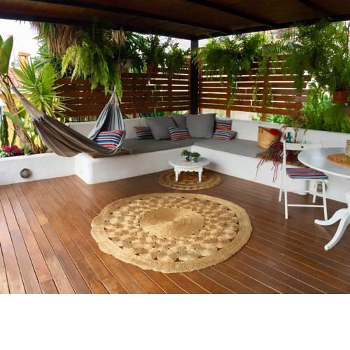 CUBO DE MADERA individual con Jardín y Porche