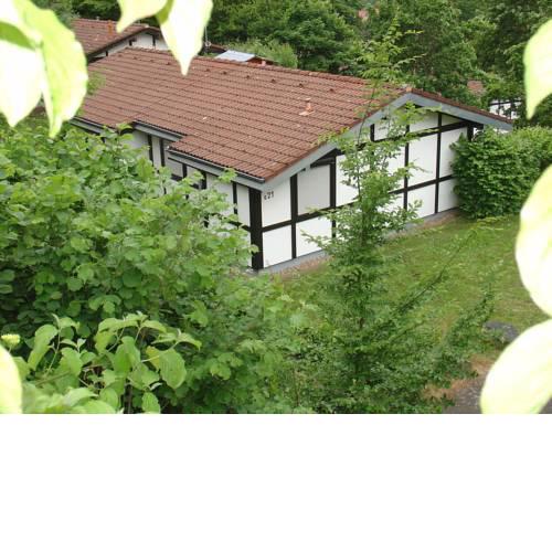 Detached bungalow with oven, located in a wooded area