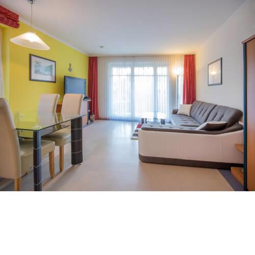 Dünenpark Binz Komfort Appartement mit 1 Schlafzimmer und Terrasse im Erdgeschoss 016