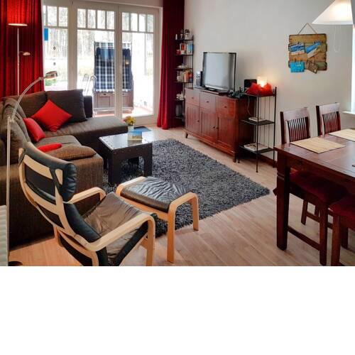 Dünenpark Binz Komfort Appartement mit 1 Schlafzimmer und Terrasse im Erdgeschoss 041