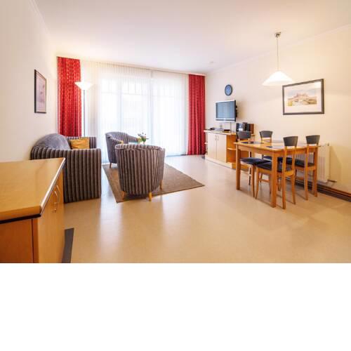 Dünenpark Binz Komfort Appartement mit 1 Schlafzimmer und Terrasse im Erdgeschoss