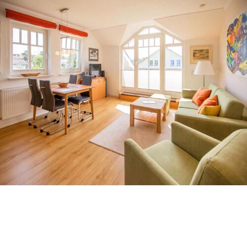 Dünenpark Binz Komfortplus Appartement mit 1 Schlafzimmer und Balkon im Dachgeschoss 114