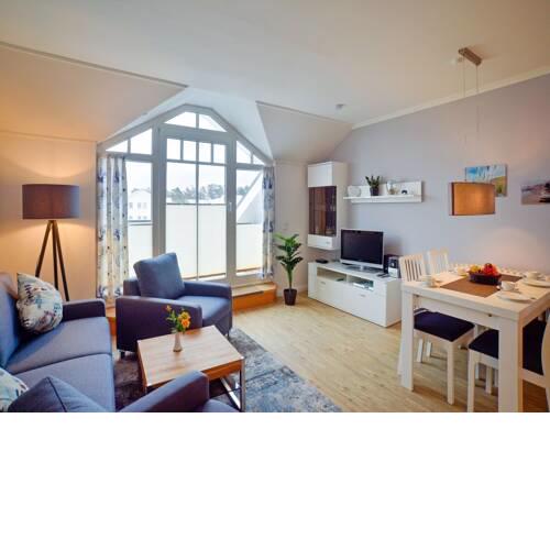 Dünenpark Binz Komfortplus Appartement mit 1 Schlafzimmer und Balkon im Dachgeschoss 126