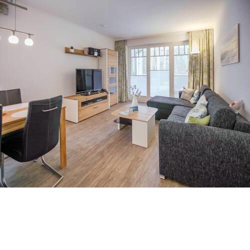 Dünenpark Binz Komfortplus Appartement mit 1 Schlafzimmer und Terrasse im Erdgeschoss 043