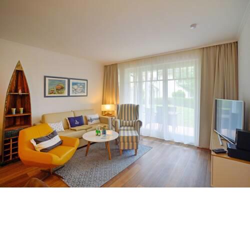 Dünenpark Binz Komfortplus Appartement mit 1 Schlafzimmer und Terrasse im Erdgeschoss 073