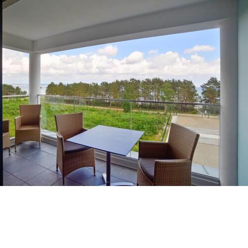 Dünenresidenz Prora 1-Raum-Appartement mit Meerblick, 1 Schlafzimmer und Balkon