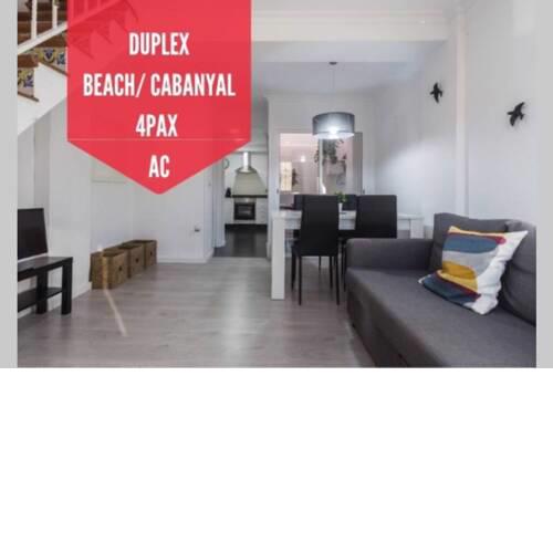 Duplex con terraza a 2 min de la playa Malvarrosa