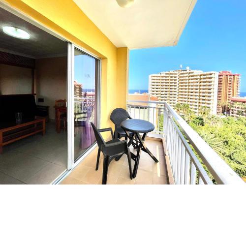 Estudio estandar piso alto con piscina en azotea, Wifi y vista bonita en Puerto de la Cruz
