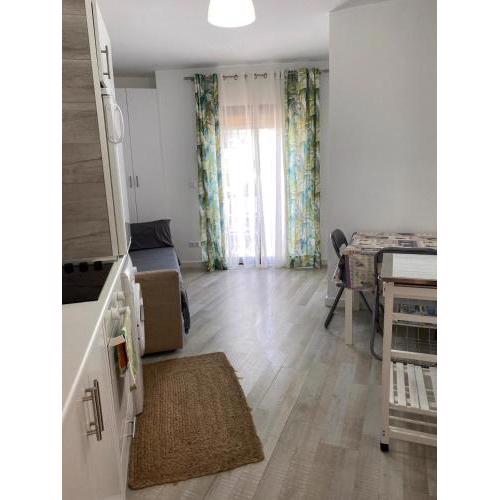 Estudio sin habitación ,todo en una estancia Blanco Denia