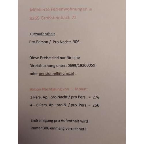 Ferienwohnung Großsteinbach
