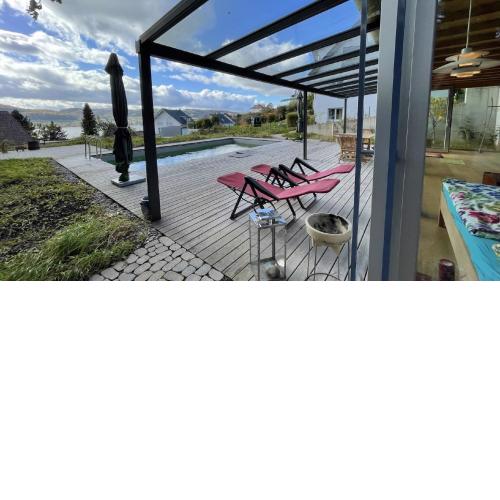 Ferienwohnung mit Pool und Saunahaus