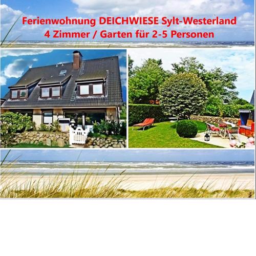 Ferienwohnung SYLTER DEICHWIESEN - 2-5 Personen / 3 Schlafzimmer / Terrasse