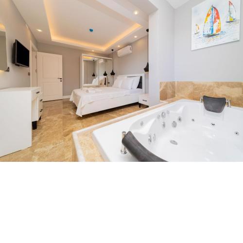 Fully Furnished Flat with Sea View in Kas Antalya