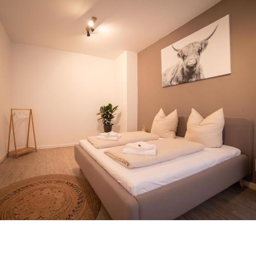 Große Wohnung mit Kingsize-Bett I 75qm I am See I Netflix I gratis Kaffee & Teeangebot