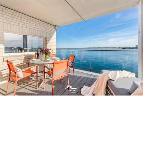 Horizont- direkt am Wasser, Hafenblick, Fahrstuhl, Sauna, ueberdachter Balkon